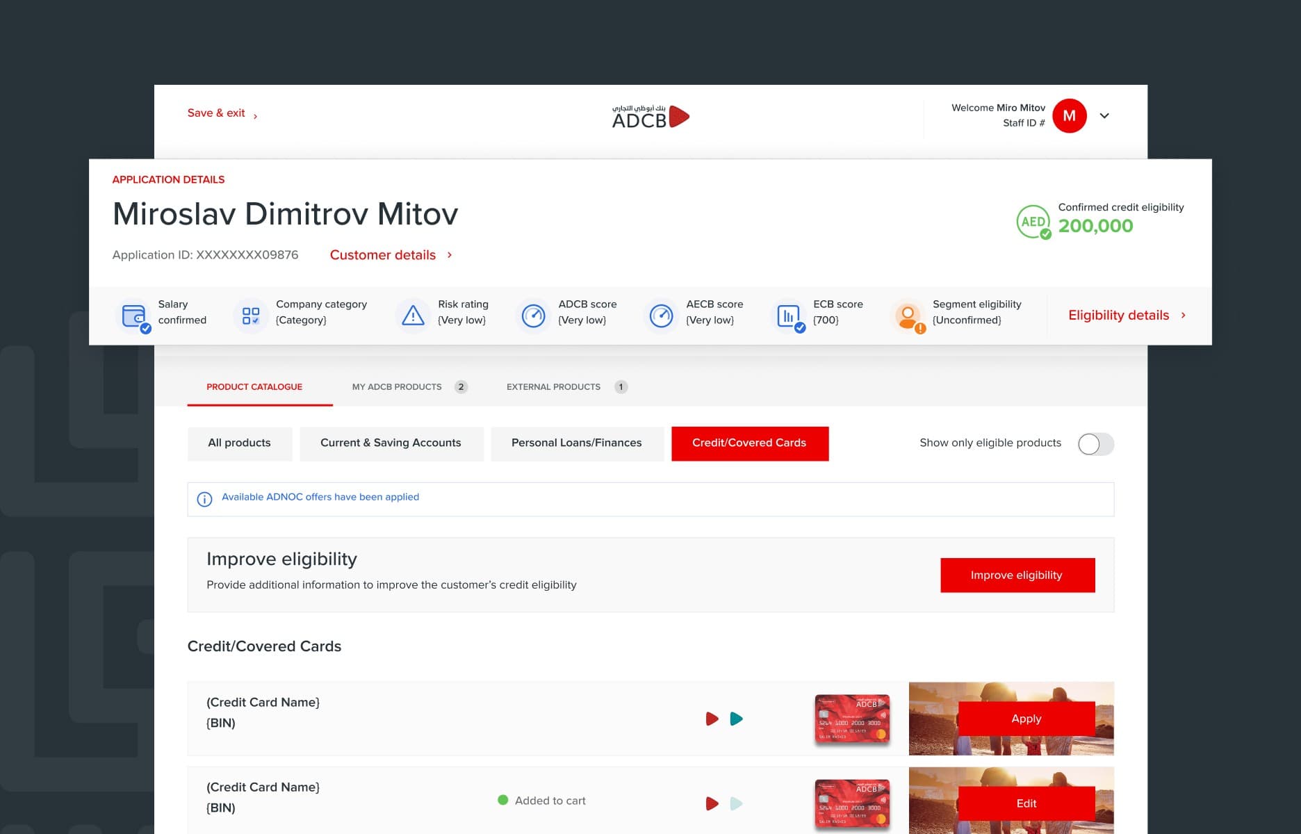 ADCB - Customer Onboarding Platform – context
