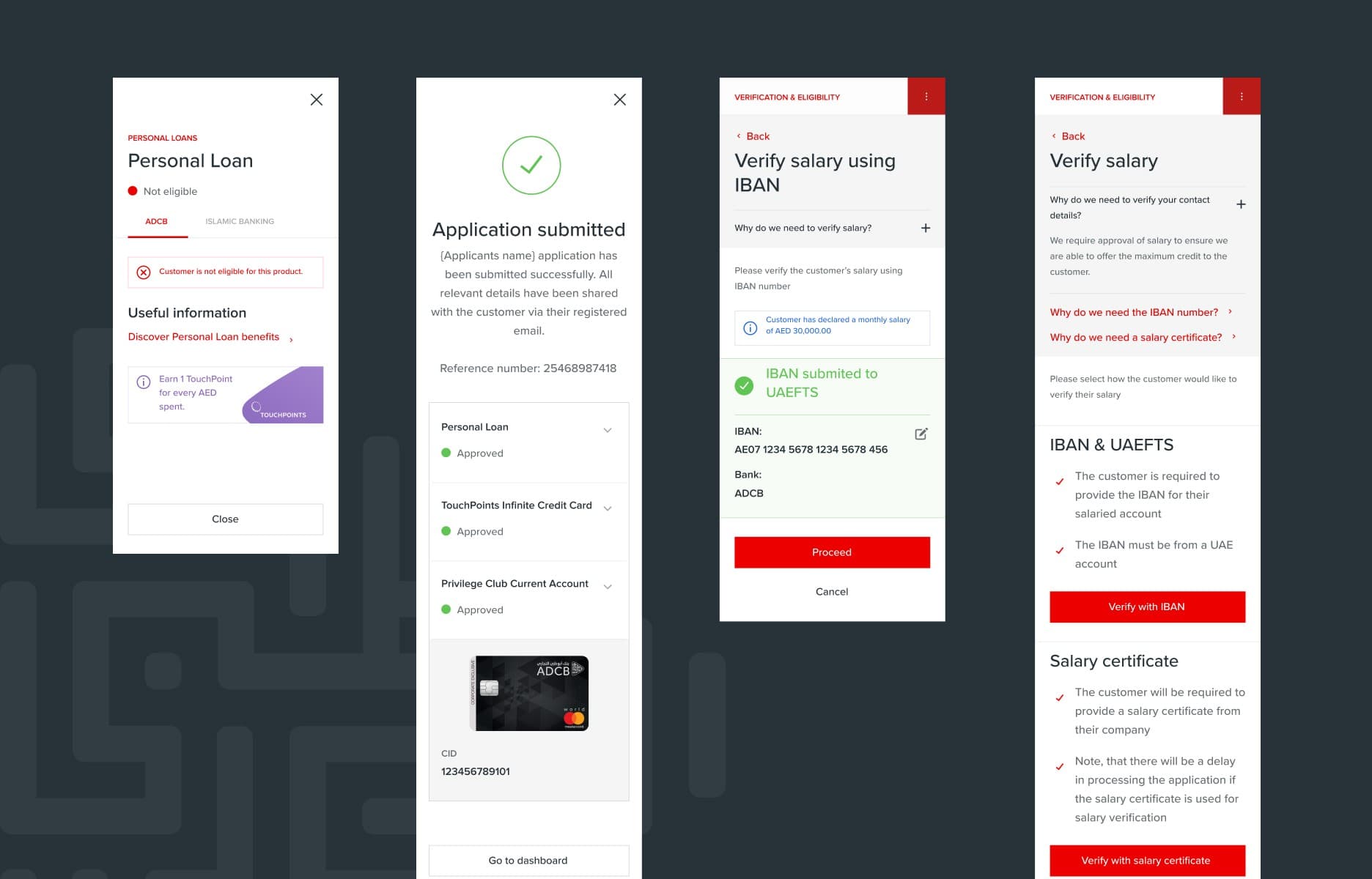 ADCB - Customer Onboarding Platform – design