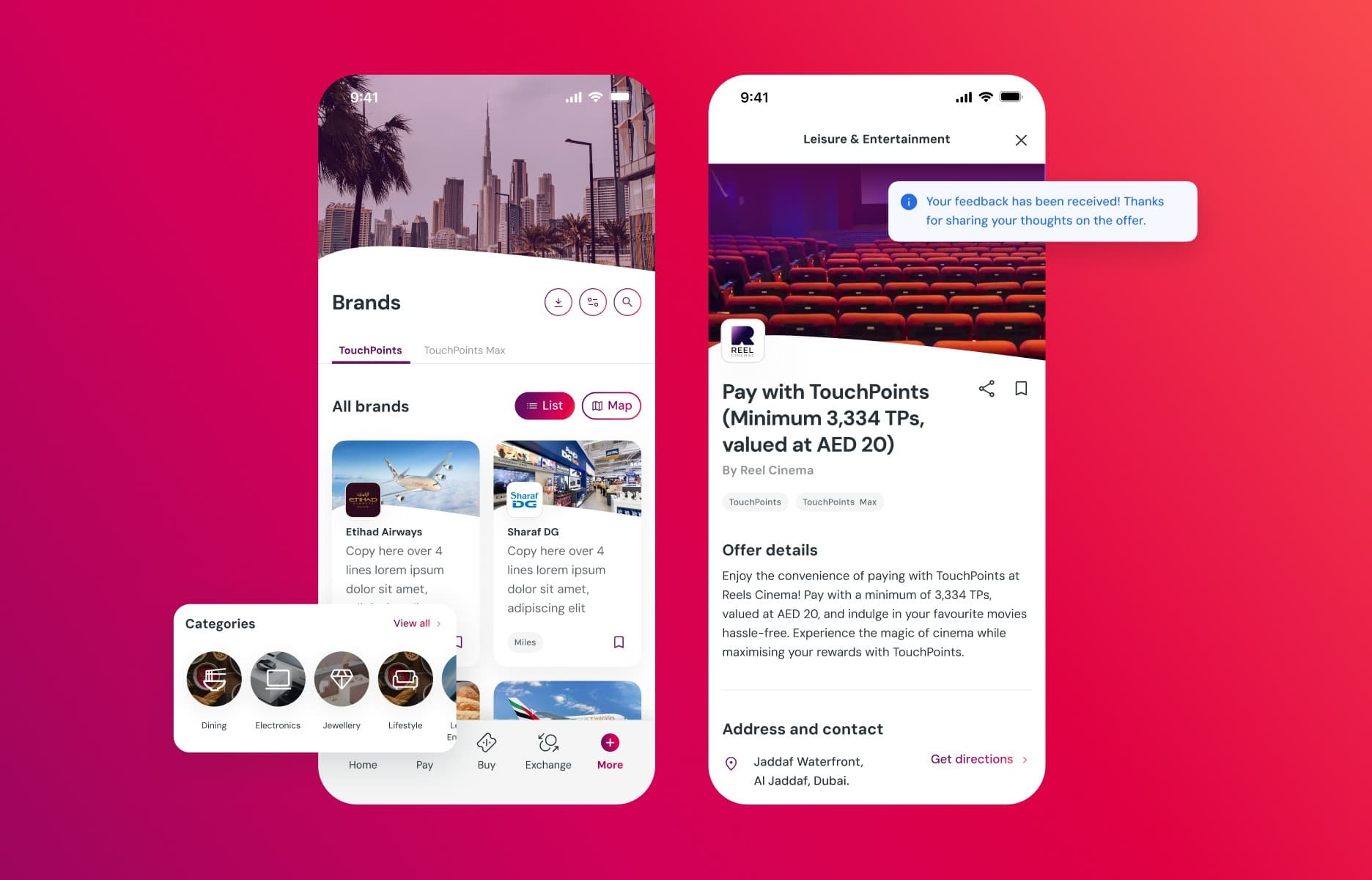 ADCB - TouchPoints – design
