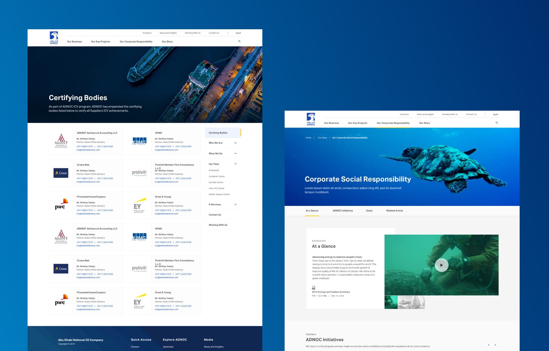 ADNOC - Digital Transformation – experience
