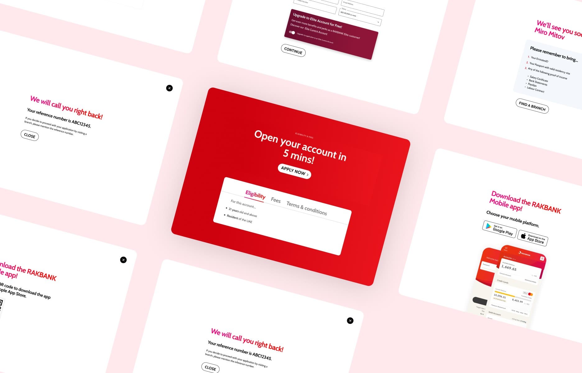 RAKBANK - Website Revamp – overview