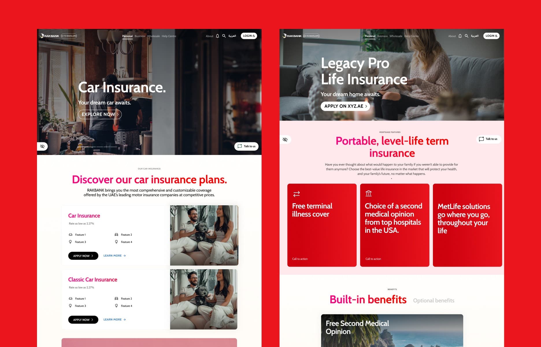 RAKBANK - Website Revamp – experience
